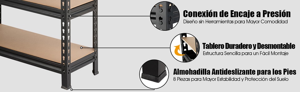 estante de almacenamiento de 5 niveles