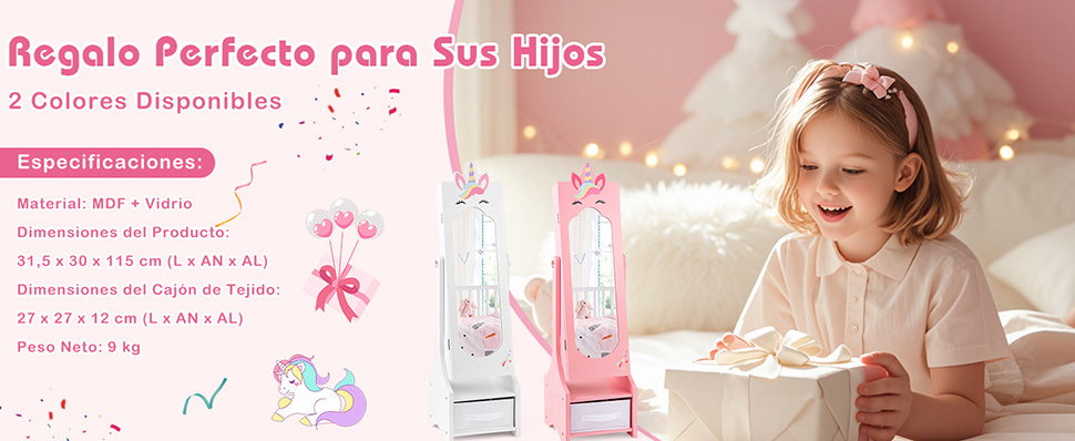 espejo de tocador infantil