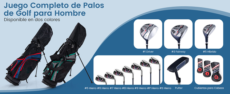 juego completo de palos de golf para diestros