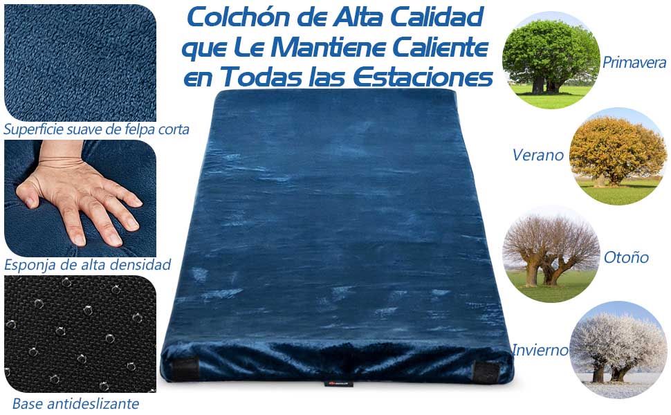 Colchoneta camping espuma viscoelástica