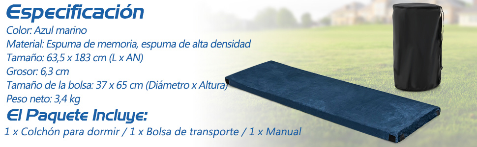 Esterilla dormir exterior