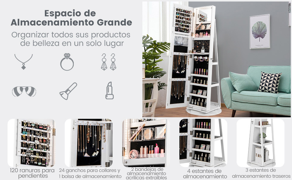Cajonera joyas iluminada