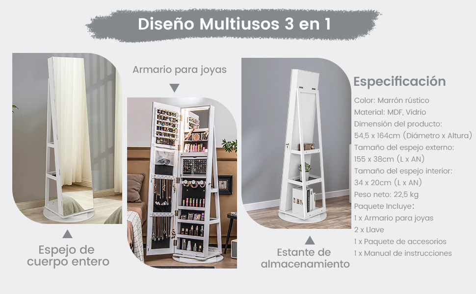 Armario organizador joyas