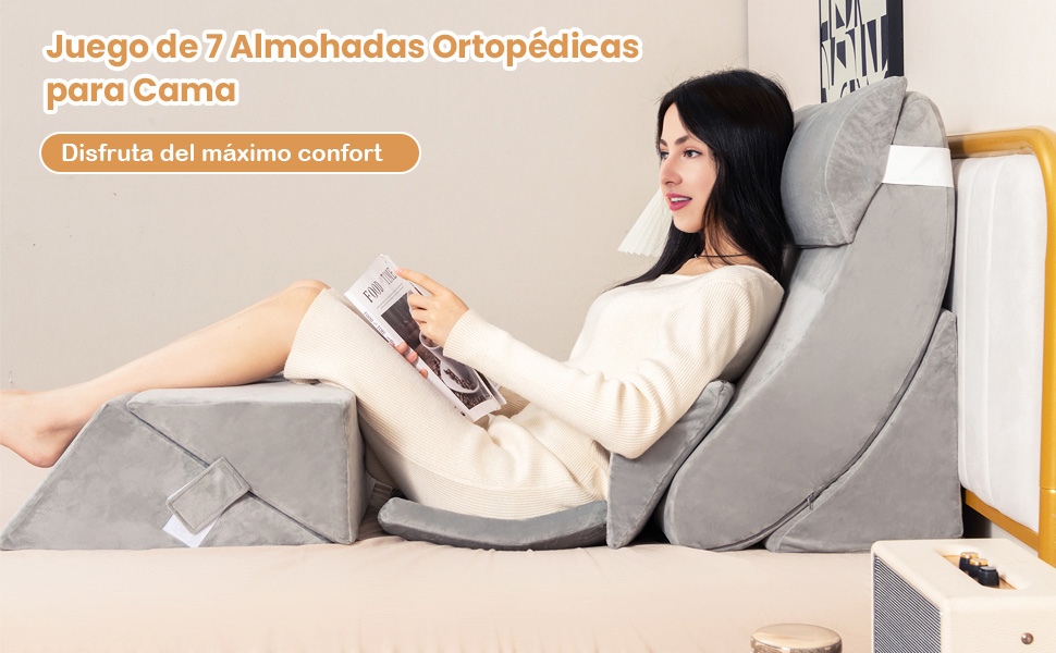 Almohadas ortopédicas cuña 7 en 1