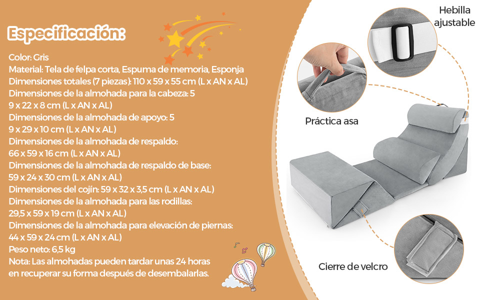 Soporte lumbar y espalda completo