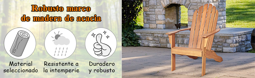 silla de madera patio