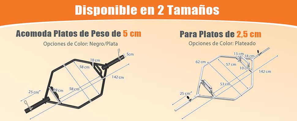 Barra corta hexagonal para gym