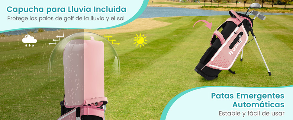 juego de palos de golf para niños con palos de golf #1 de madera #7 #9 #S