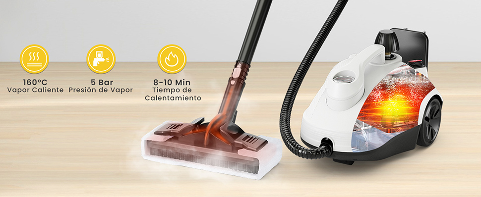 ‌‌Limpieza profunda con vapor