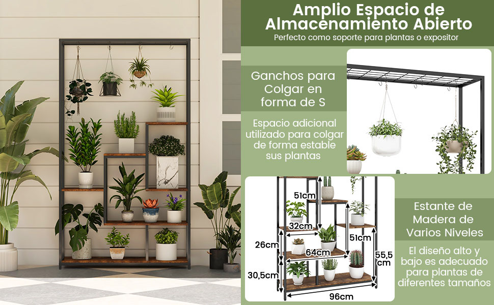 Soporte para plantas de esquina