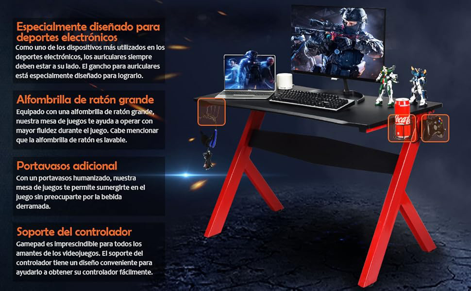 Mesa para PC con portavaso