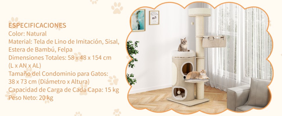 gran centro de actividades para gatos