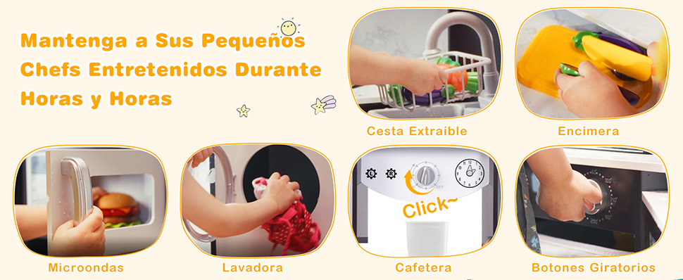Cocina de juguete con agua