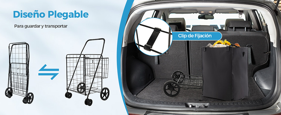 carrito de compras plegable