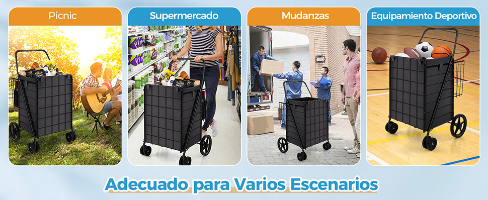 carrito de compras plegable