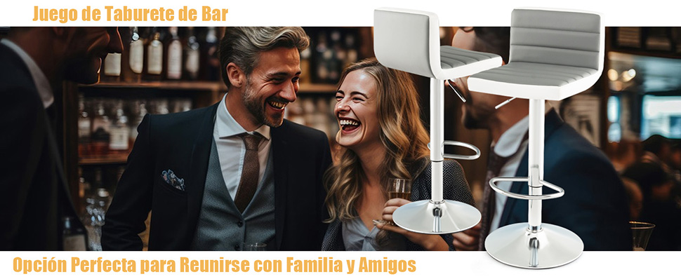taburete de bar giratorio ajustable