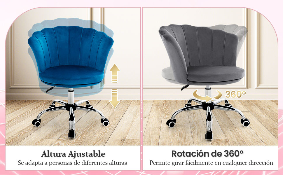 silla de terciopelo floral