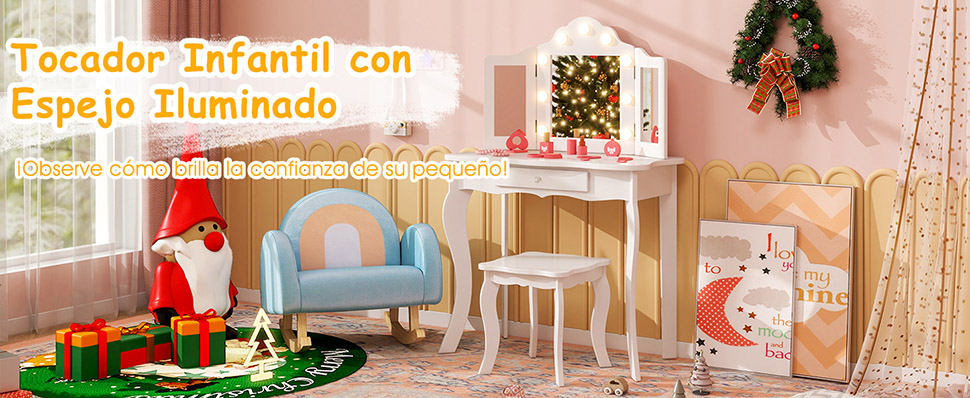 Tocador maquillaje princesa niñas