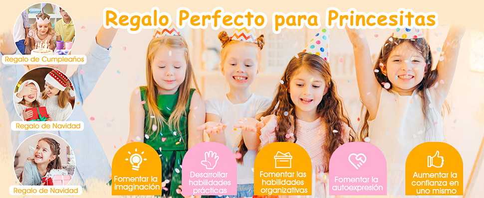 Mesa princesa con espejo triple