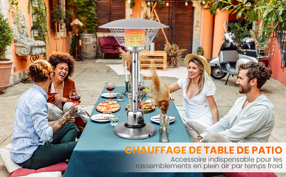 tafel open haard