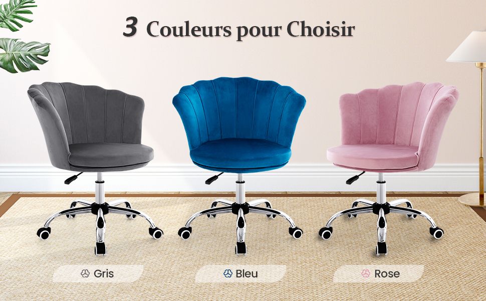 chaise-d'ordinateur-rembourree-reglable-en-hauteur