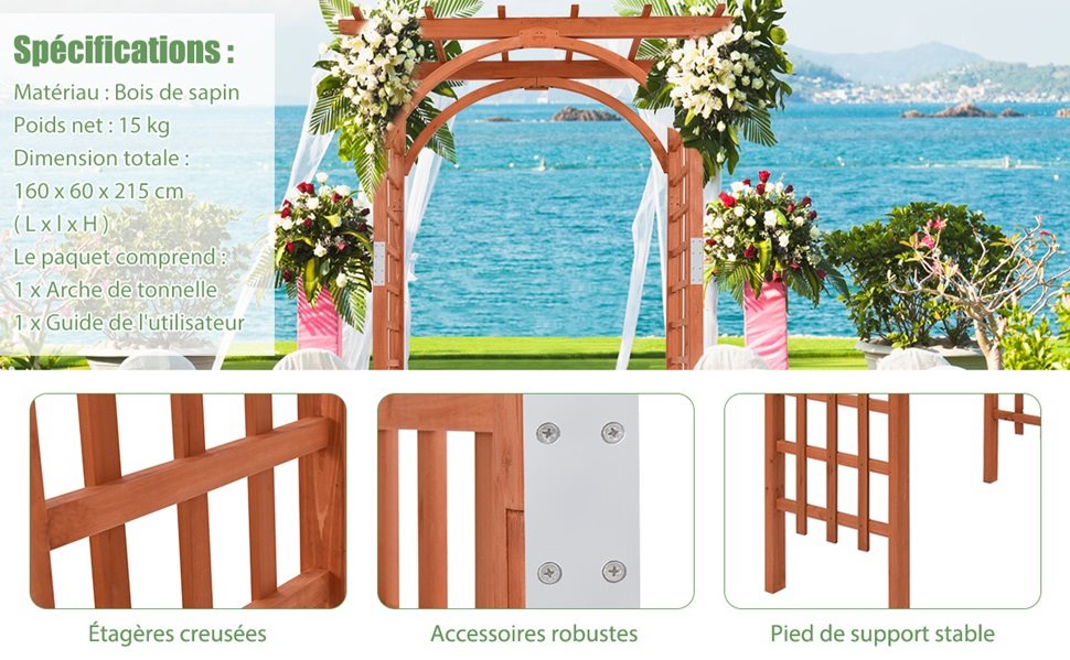 arche en treillis de jardin