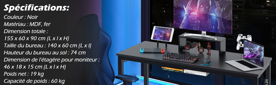 bureau de joueur