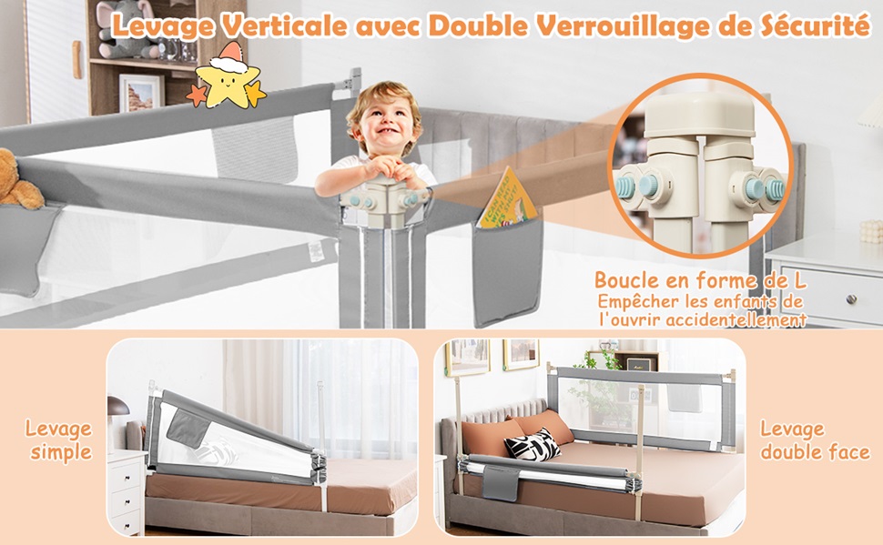 barrière de lit pour bébés