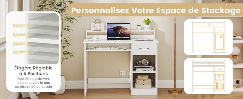 bureau-d-ordinateur-avec-tiroir