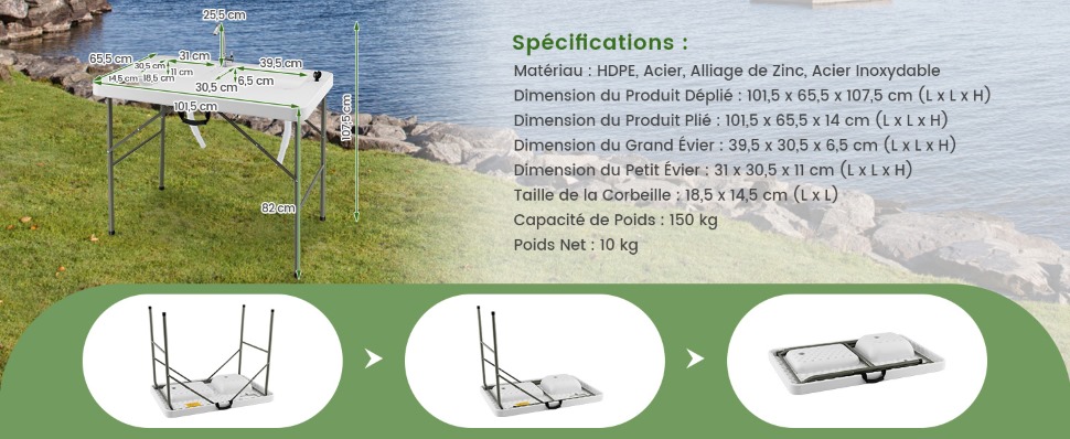 opvouwbare kampeertafel