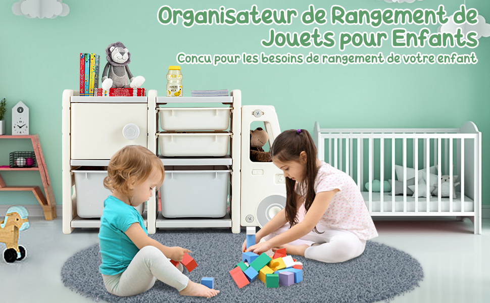 LIVARNO Home Meuble De Rangement Pour Enfants, Avec 9 Boites Textiles