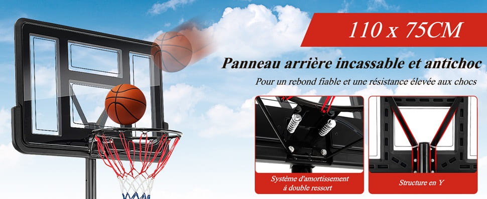 basketbalring met standaard en wielen