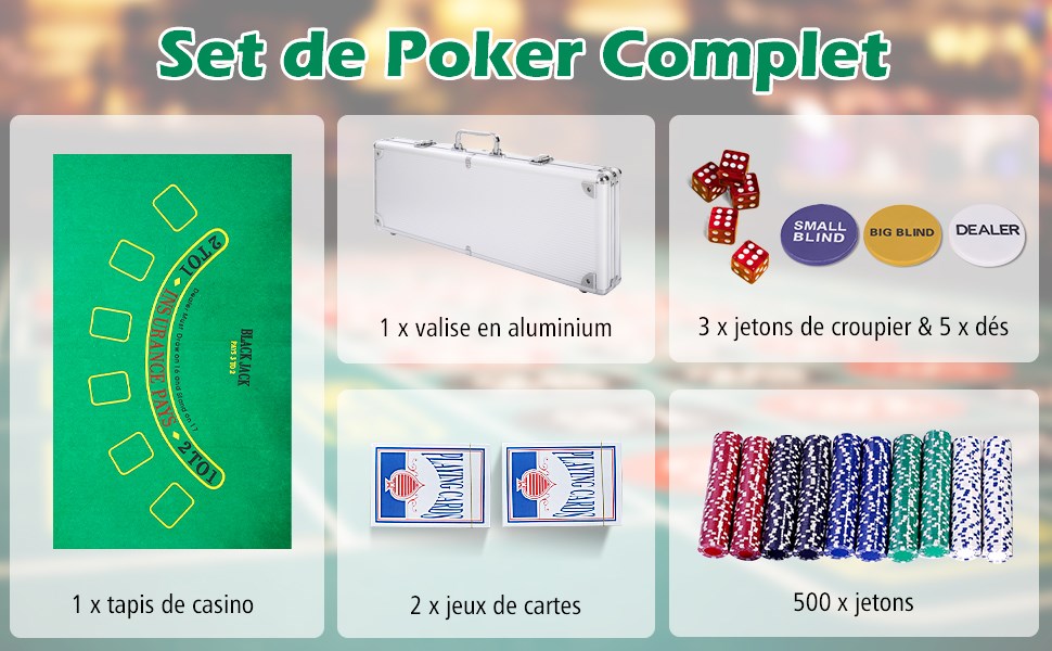 Coffret de Poker avec Jetons