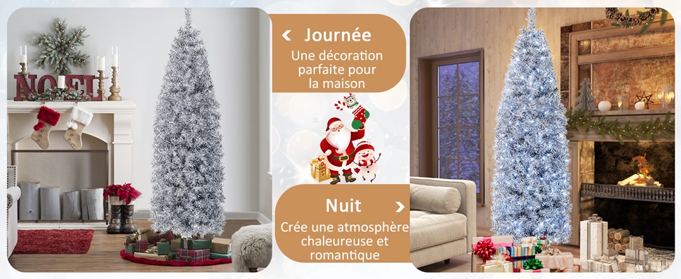 Sapin de Noël artificiel pré-éclairé