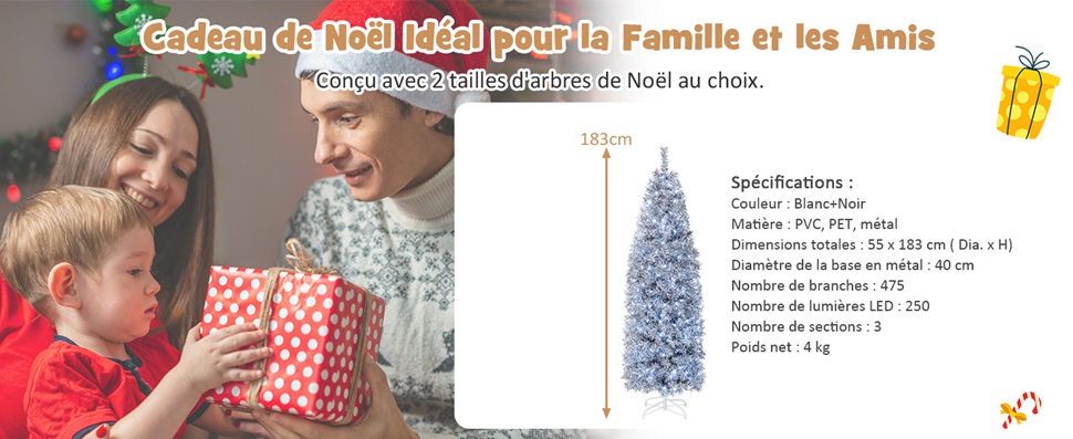arbre de Noël complet pour la décoration intérieure du bureau