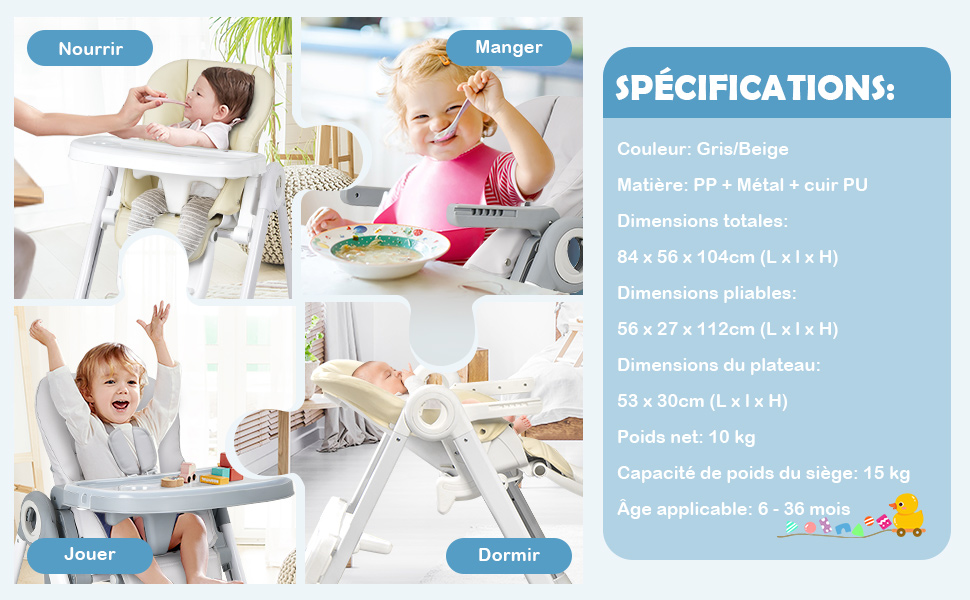 opvouwbare baby-eetstoel