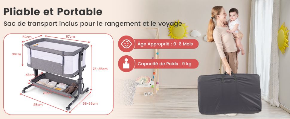 berceau-de-cote-reglable-pour-bebe-avec-matelas-confortable
