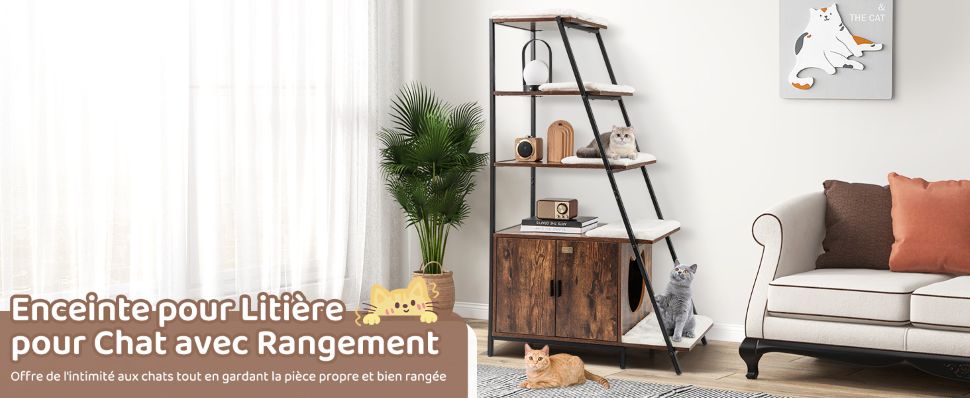 Armoire-pour-bac-a-litiere-pour-chat-avec-etageres-de-rangement