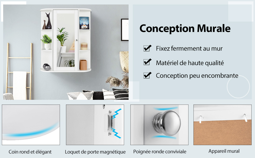 organisateur de rangement de salle de bain