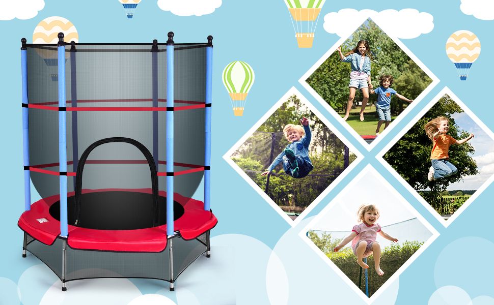 trampoline-avec-filet-de-protection