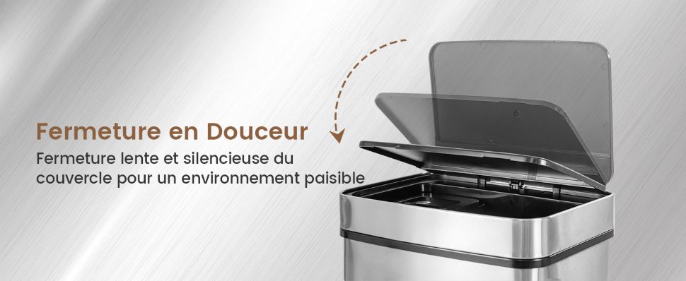 Poubelle De Tri 72L En Acier Inoxydable Casa Pura Felix - 2 Ou 3 Compartiments - Couvercle à Pédale - Neuf