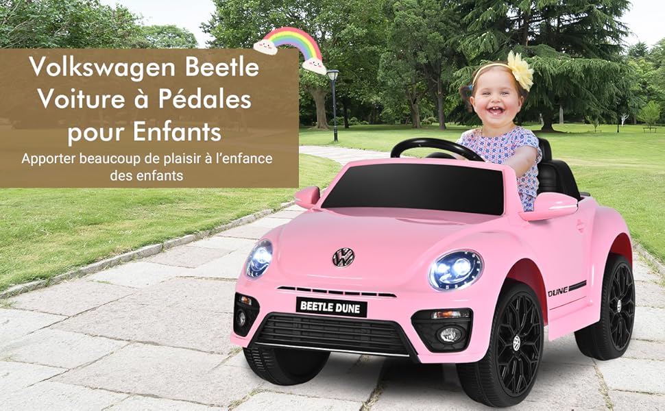 Voiture-electrique-Volkswagen-Beetle-pour-enfants