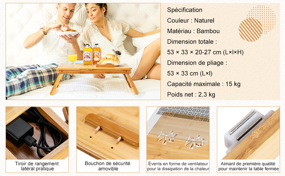 plateau de service de petit-déjeuner
