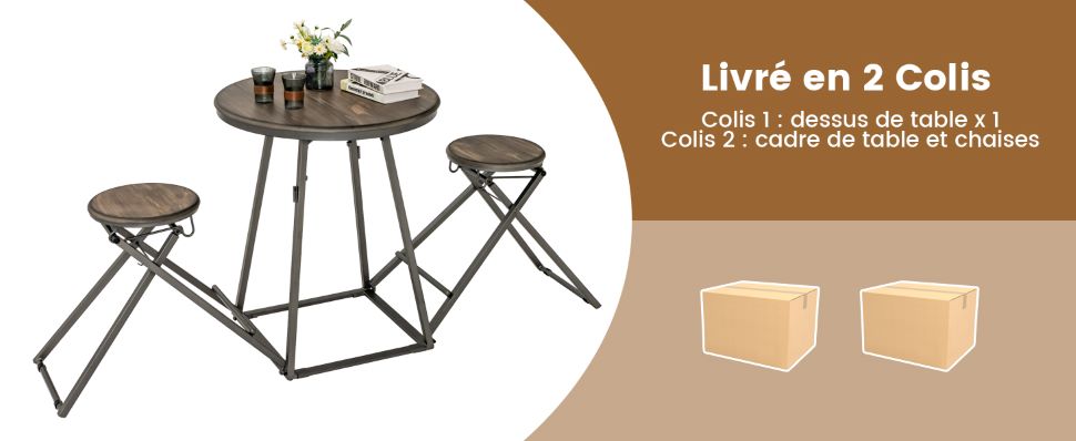 tabourets-et-ensemble-de-table-pliable