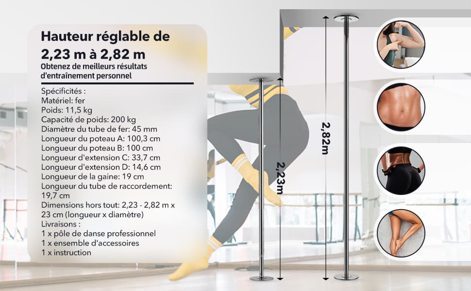barre de danse robuste pour la maison