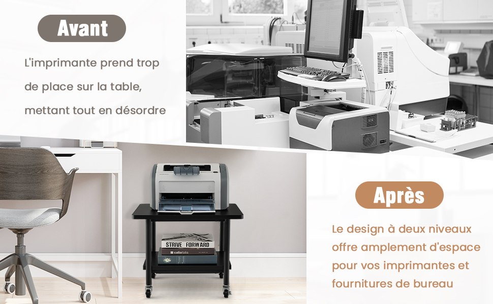 support-d'imprimante-sous-le-bureau
