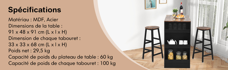 eettafel set
