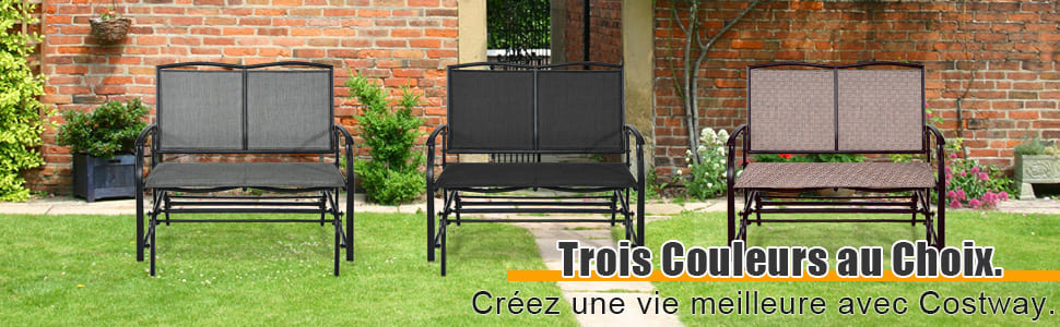 banc coulissant extérieur