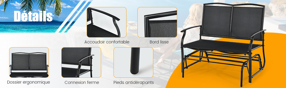 chaise pivotante pour 2 personnes