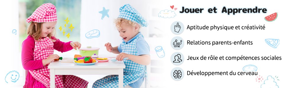 ensemble de cuisine factice pour enfants
